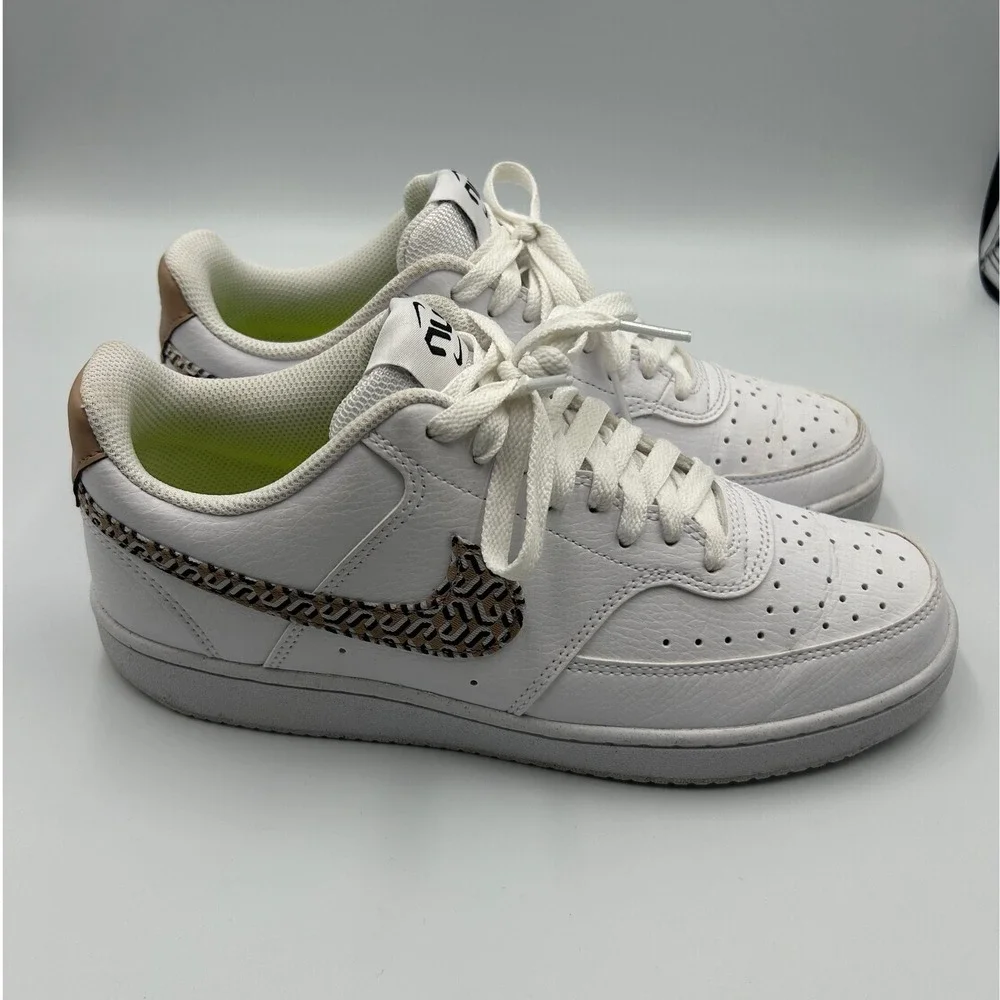 Nike Court Vision‎ Low Next Nature White Hemp Geometric FN7323-100 Womens 9.5